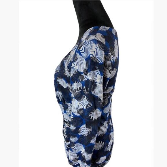 Vintage Classiques Entier Bold Abstract Pattern 100% Silk Blouse Size Large EUC - Picture 3 of 9